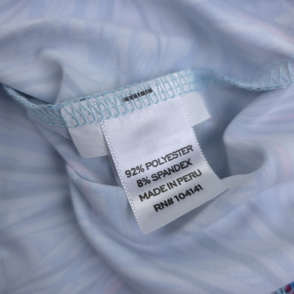 New Walter Hagen Men's Blue and White Patterned Golf Polo Shirt Sz M - Picture 8 of 8